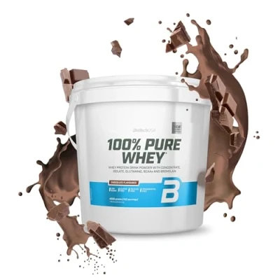 Imagen de BioTechUSA 100% Pure Whey Proteína en Polvo con BCAA y Glutamina Sin Gluten, Aceite de Palma, 4 kg, Chocolate