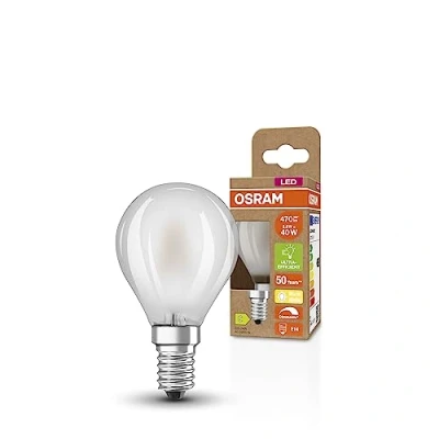 Imagen de OSRAM Lámpara LED SUPERSTAR+ CLASSIC P GLFR 40, E14, forma minibola, 2,9W, 470lm, 2700K, luz blanca cálida, regulable, tecnología de filamento LED, optimo consumo energía, eficiencia energética B
