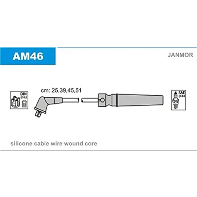 Imagen de JANMOR AM46 Juego de Cables Encendido CHEVROLET: Nubira Berlina, Lacetti Hatchback, Familiar, DAEWOO: Hatchback