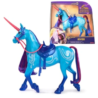 Imagen de UNICORN ACADEMY Unicornio Río &#039;River&#039; Academia de 28 cm con movimiento cabeza + 2 Accesorios equitación 6067376 Unicornios para Niñas Juguetes Niña 4 años Regalo
