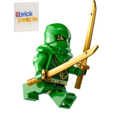 Imagen de LEGO Ninjago Dragons Rising: Lloyd Garmadon Minfigure con espadas duales, Ninja verde a partir de 6 años