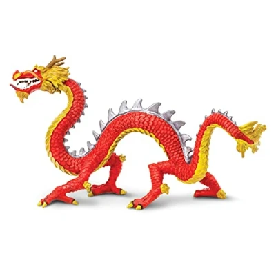 Imagen de Safari Ltd. Dragón Chino de Cuernos Colección Dragones Figura Pintada a Mano No tóxica y Libre BPA Adecuada para niños 3 años en adelante