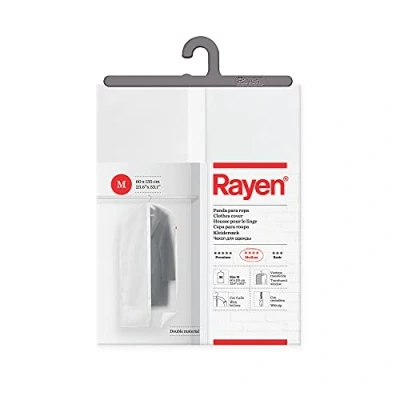 Imagen de Rayen 2036.11 Bolsa antipollilla para Guardar Ropa, Tejido Non Woven, Blanco/Translúcido, 60 x 135 cm