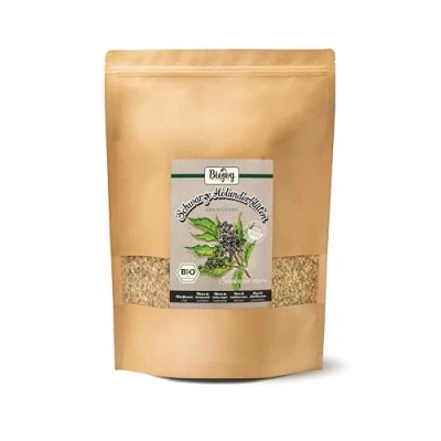 Imagen de Biojoy Flores de Saúco Negro BÍO (500 g), secadas y cortadas, ideales para Infusión (Sambucus nigra)
