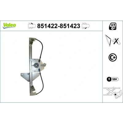 Imagen de Valeo Elevalunas Delante, izquierda eléctrico sin electromotor con función de confort 851422 NISSAN: Qashqai 2