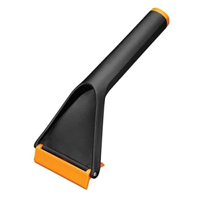 Imagen de Fiskars Solid Raspador de hielo, Utilizable por ambas caras, Longitud: 21.5 cm, Material sintético, Negro/Naranja, 1019354