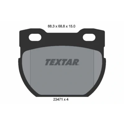 Imagen de TEXTAR 2347101 Juego de pastillas freno no preparado para indicador desgaste LAND ROVER: Defender SUV, SUV Cabrio, Pick up