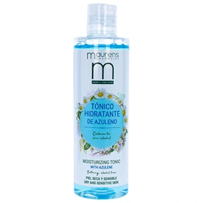 Imagen de Maurens, Tónico facial Hidratante con Azuleno y Hamamelis. Refrescante, calmante descongestionante. Sin Alcohol. adecuado para pieles secas sensibles. 250 ml