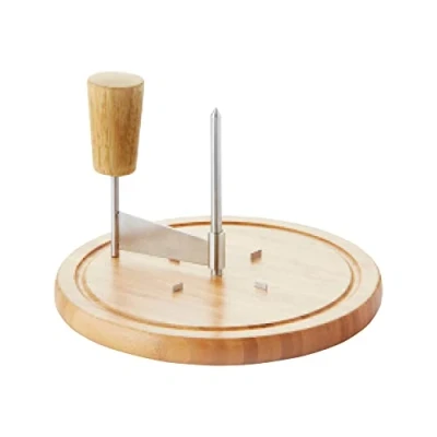 Imagen de Point Virgule Tete de moine Cortador, rallador Queso en bambú para Tabla quesos
