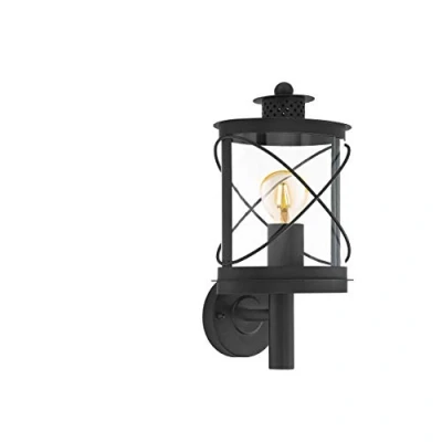 Imagen de EGLO Aplique Hilburn E27, 60 W, Negro, 20 x 3 37.5 cm