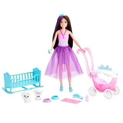 Imagen de Barbie Dreamtopia Skipper Cuidado de ovejas Muñeca con Mascotas y Accesorios para su Cuidado, Juguete +3 años (Mattel HLC29)