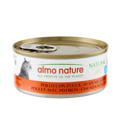Imagen de almo nature HFC Natural con Pollo Calabaza Comida húmeda para Gatos Adultos: 24 latas de 150 g