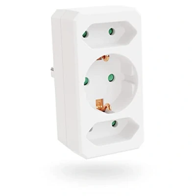 Imagen de greate Enchufe Triple hasta un máximo de 3500W ladron enchufes Multiple ladrón Multiples Pared