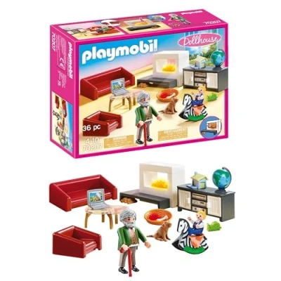 Imagen de PLAYMOBIL Dollhouse 70207 Salón, con Efectos de Luz, A Partir 4 Años