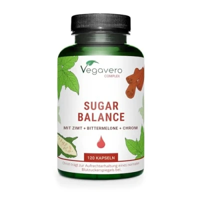 Imagen de CONTROL de GLUCOSA Picolinato CROMO LYNSIDE® 120 Cápsulas Blood Sugar Canela Ceylan + Gymnema Silvestre Bitter Melon Para 4 Meses Vegano &amp; Sin Aditivos Vegavero®
