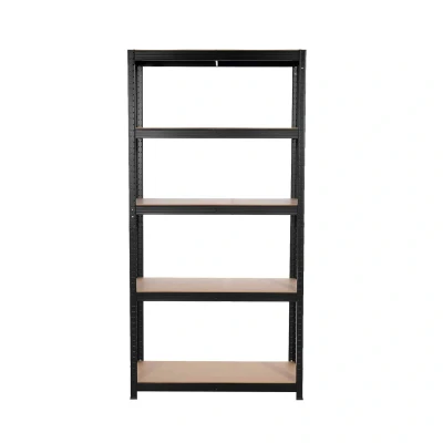 Imagen de CATTERHOUSE Estantería Metálica en Kit Hans Plus 70x40x180 cm de Almacenaje Color Negro con 5 Baldas Ajustables Soporta hasta 875 kg