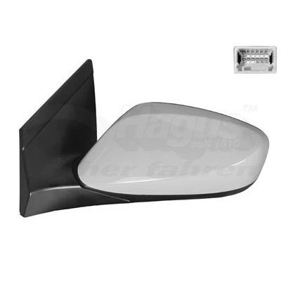 Imagen de espejo retrovisor Van Wezel 8244807 izquierda rebarnizable completo, convexo, para ajuste elect. espejo, calefactable HYUNDAI: i30 II Hatchback