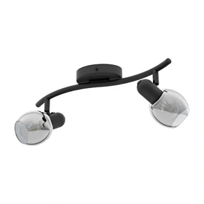Imagen de Eglo LB19 Pollica, Lámpara de pared, 2 bombillas E14, color negro