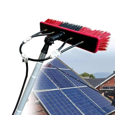 Imagen de Pxkmouy Escoba telescópica para Limpieza, Telescopic Hydrocleaner, hasta 6 MTS, Alimentada por Agua, Dosificador de jabón, Limpieza Paneles solares, Lavado Camiones, Ventanas, solares
