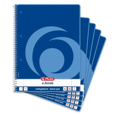Imagen de herlitz 306423 Bloc de notas (5 unidades), color blanco y negro