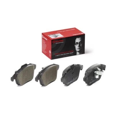 Imagen de BREMBO P 61 136 Juego de pastillas freno con avisador acústico desgaste clip émbolo, Chapa antichirridos sin accesorios