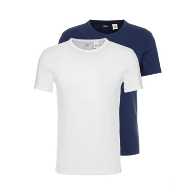 Imagen de Levi&#039;s SLIM Crewneck 2 PACK Camiseta básica, Hombre, Talla: XS, Blues/white