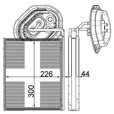 Imagen de MAHLE ORIGINAL AE 3 000P Evaporador sin válvula de expansión