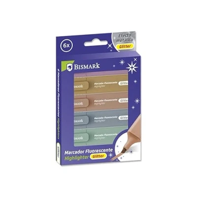 Imagen de Bismark Subrayadores glitter 6 colores