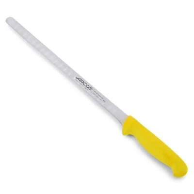 Imagen de Arcos Cuchillo pescadoole Knife/Fish Knife Acero Inoxidable Nitrum y Hoja 300 mm. Diseñado manipular preparar pescado. Mango ergonómico polipropileno. Serie 2900. Color amarillo.
