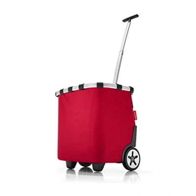 Imagen de reisenthel carrycruiser Carro de la Compra Dos Ruedas portátil con Correa Ajustable para Hombro, Estructura Estable Aluminio, Material Resistente al Agua, en Rojo