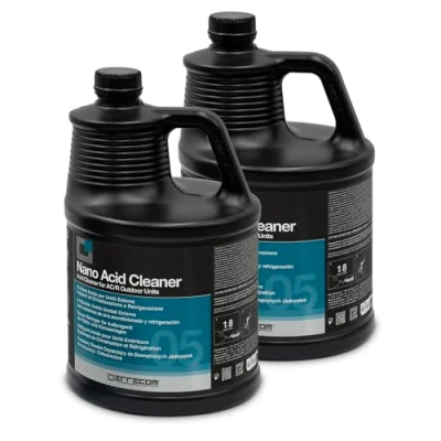 Imagen de Errecom Nano Acid Cleaner, Cleaner Limpiador ácido Unidad Externa para sistemas de aire acondicionado y refrigeración, Fórmula Concentrada, 10 L (2 x 5 L)