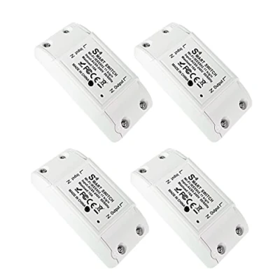 Imagen de proAMEDEN Interruptor inteligente con WiFi, 220 V, Smart Switch app Tuya/Smart Life, compatible Alexa y Google Home (WIFI 10A). (4, White)