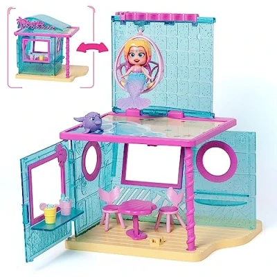 Imagen de KOOKYLOOS Mermaid Beach House Casa en la Playa Accesorios, Muñeca y Mascota exclusivas. cambian de Color con el Agua. Incluye Cola Sirena, Ropa Accesorios