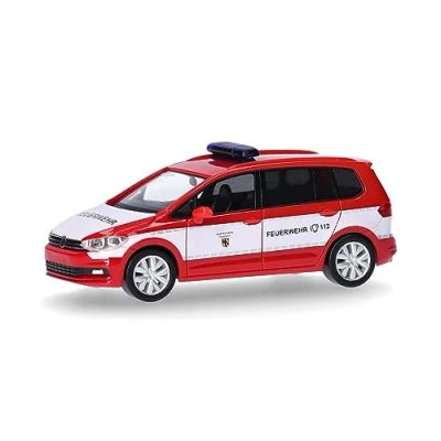Imagen de herpa Miniatura del Coche VW Touran Feuerwehr Nürnberg, Escala 1/87, maqueta de colleción, modelismo, Modelo aleman, Figura plástico