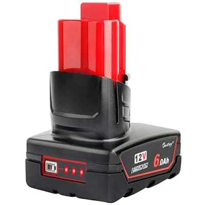 Imagen de Waitley 12V 6.0Ah Batería para Milwaukee M12 48 11 2411 2420 2401 2402 Herramientas inalámbricas de 12 voltios