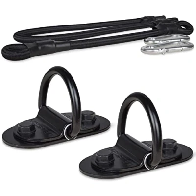 Imagen de Meister Kit de Anclaje con Argollas en D para Sacos Velocidad Doble Extremo Soportes Suelo y Techo Tensores Mosquetones