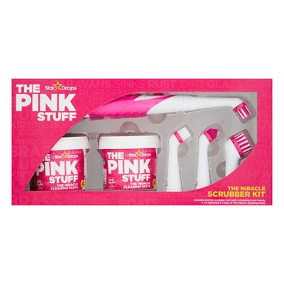 Imagen de Har London Fashion The Miracle Scrubber Kit Pink Stuff Star Drops Juego de cepillo limpieza eléctrico con 2 potes pasta y 4 cabezales