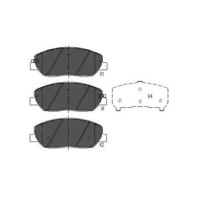 Imagen de KAVO PARTS KBP 3023 Juego de pastillas freno con avisador acústico desgaste HYUNDAI: Santa FE 2, 3, Grand Fé