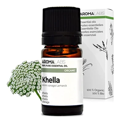Imagen de BIO Aceite Esencial VISNAGA 5mL 100% Puro, Natural, Quimiotipado y Certificado AB/Cosmos Certified AROMA LABS (Marca Francesa)
