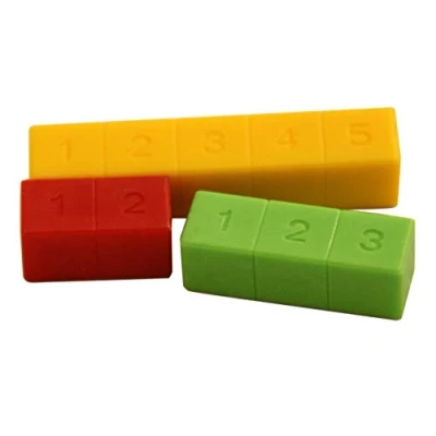 Imagen de LADO Regletas Bote con 52 Pzs. Cuisenaire Fraccionadas y numeradas