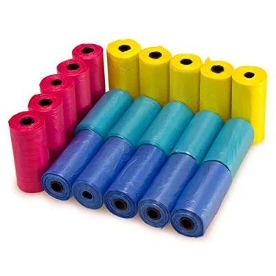 Imagen de Arquivet, bolsas colores variados de recambio para excrementos perro (20 rollos x 15 bolsas), Bolsitas caca perros, Accesorios paseo mascotas, 300 basura