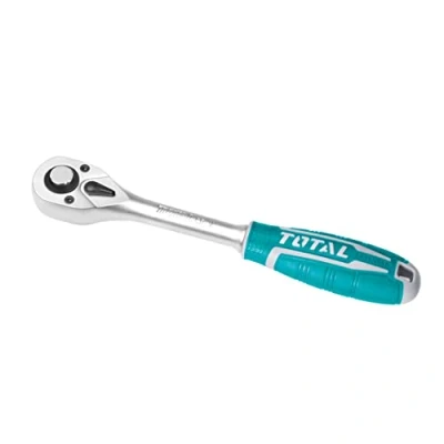 Imagen de TOTAL Llave de Carraca Reversible 205 mm e Inserción 3/8 Herramienta para Aflojar Tuercas y Tornillos Cabeza Hexagonal Cromo Vanadio