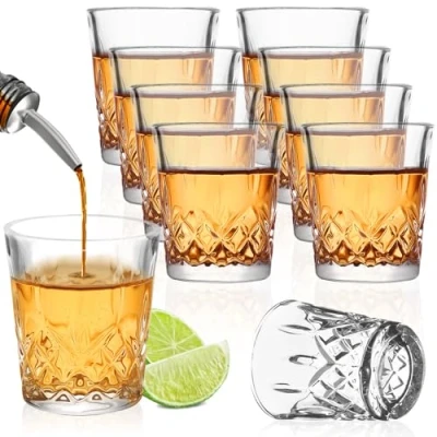 Imagen de Gucass 8x Vasos de Chupito Cristal 5 cl, Sin Plomo, Aptos para Lavavajillas, Fondo Pesado