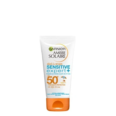 Imagen de Garnier Ambre Solaire Sensitive Expert+ Bébé à l&#039;Ombre Crème Protectrice Ultra Douce FPS 50+ 50 ml