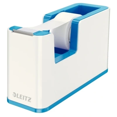 Imagen de LEITZ 53641036 Dispensador de cinta adhesiva WOW DUAL color azul metalizado/blanco