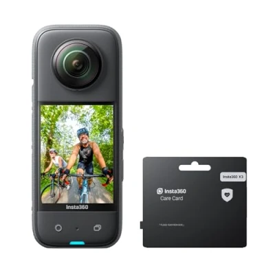 Imagen de Insta360 X3 con Certificado de garantía Care Action CAM 360 Impermeable sensores 1/2&quot; 48 MP, vídeo Active HDR 5,7 K, Foto 72 Objetivo único 4K, Modo Selfie 60 fps