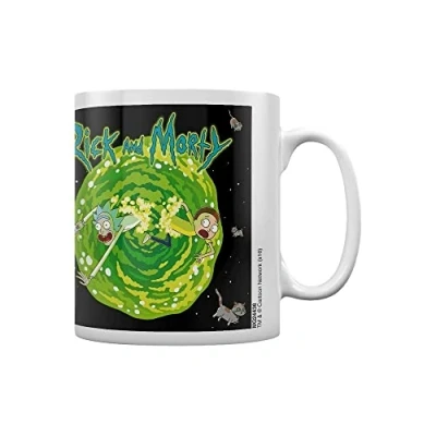 Imagen de Pyramid International Rick &amp; Morty Floating Cat Dimension Ceramic Mug Taza, Multicolor, 1 Count (Pack of 1)