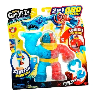 Imagen de Heroes of Goo Jit Zu Figura de Accion Bandai Tyro Pack Doble Deep Sea Multicolor CO42685