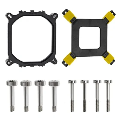 Imagen de OTOTEC Placa Posterior de Retención del Soporte Ventilador Refrigeración La CPU Negra con 8 Tornillos Compatible Intel 1151 1150 1155 1156 115 X 1366 2011 Tarjeta Madre