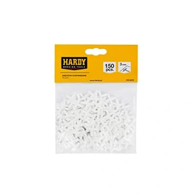 Imagen de HARDY WORKING TOOLS cruces para azulejos Accesorios azulejos, ayuda la colocación de espaciadores juntas 3 mm paquete 150 unidades
